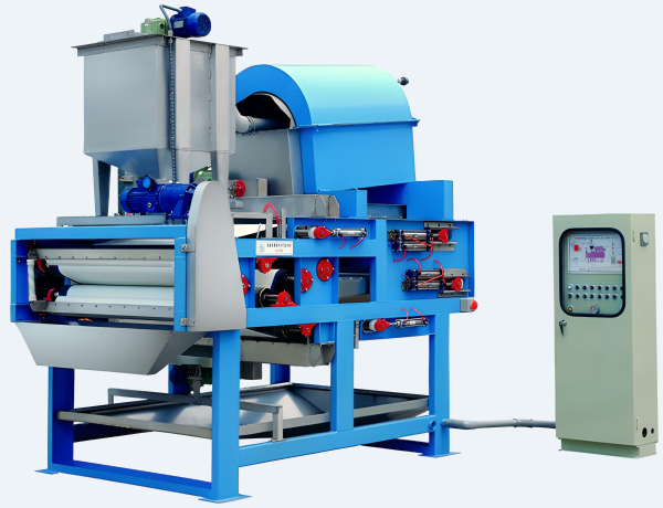 مكبس ترشيح بحزام مزدوج